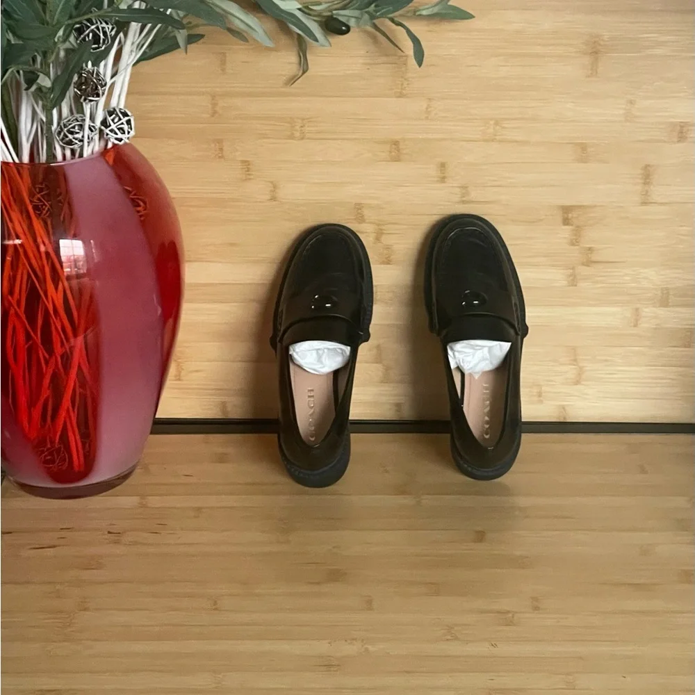 Coach Black Platform Loafers - Picture 3 of 5